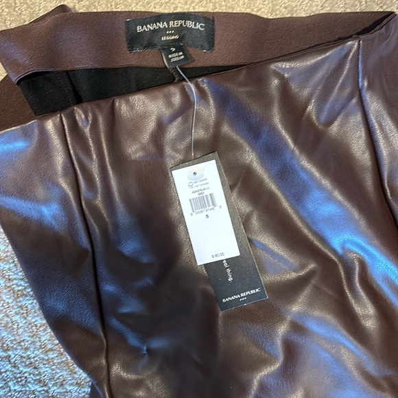 NWT banana republic brown leather leggings - Picture 4 of 4